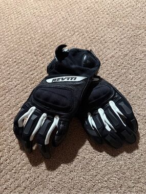 REV'IT! Women's Black and White Motorcycle Gloves